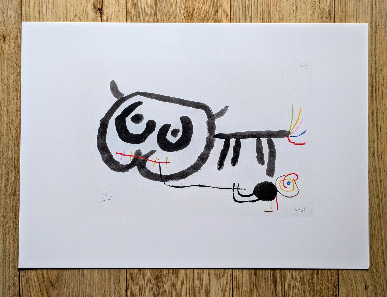 Enfance d'Ubu XII - Color Lithograph, 1987 Joan Miró Opera su carta in vendita
