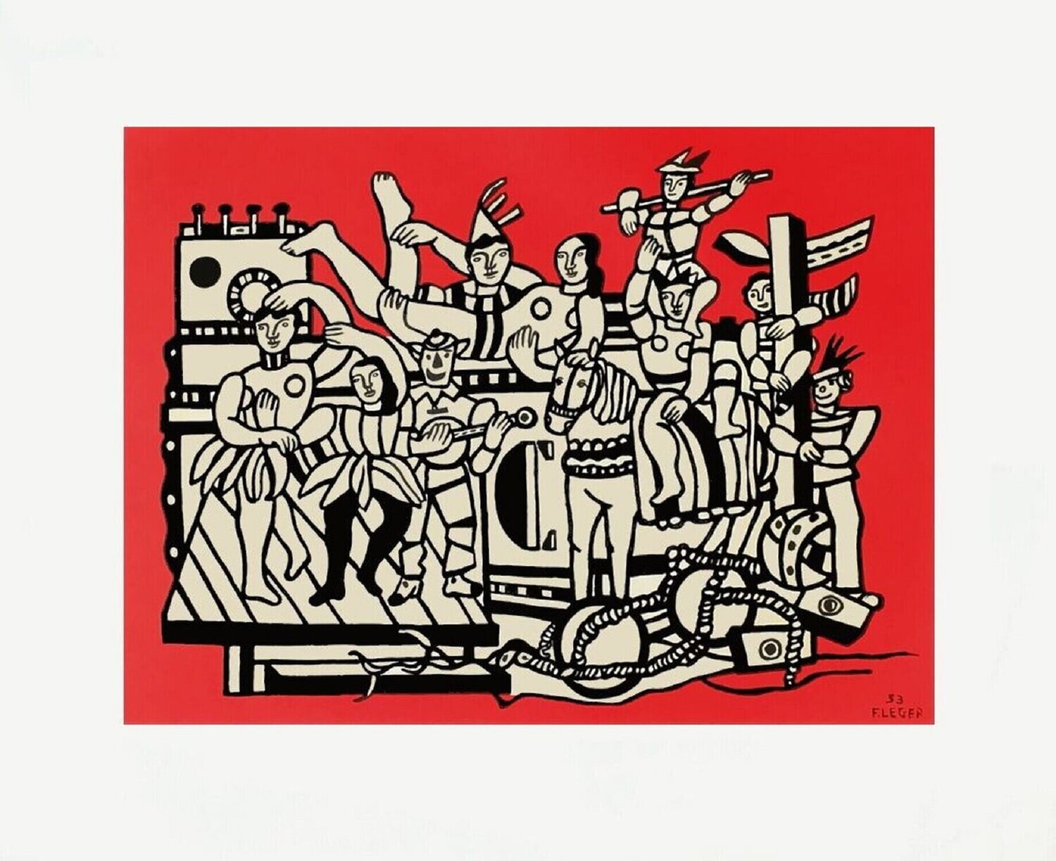 The Great Circus Parade - Signed Color lithograph after Leger Fernand Léger Werk auf Papier zu verkaufen