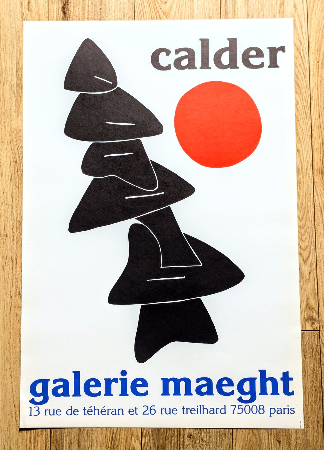 Abstraction, 1976 Original Lithographic Poster Alexander Calder