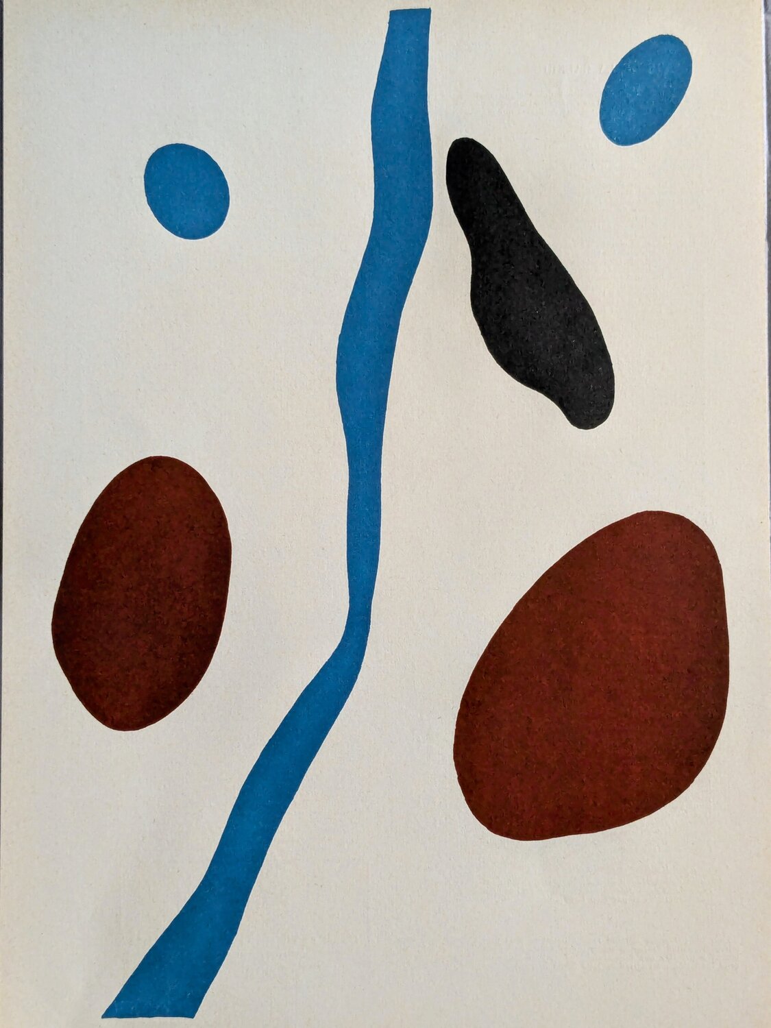 Abstraction - Color Lithograph, 1949 Jean Arp Opera su carta in vendita