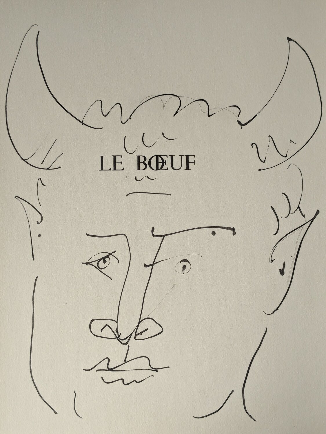 Beef/Le Boeuf-Limited edition original lithograph, 1957 Pablo Picasso Werk auf Papier zu verkaufen
