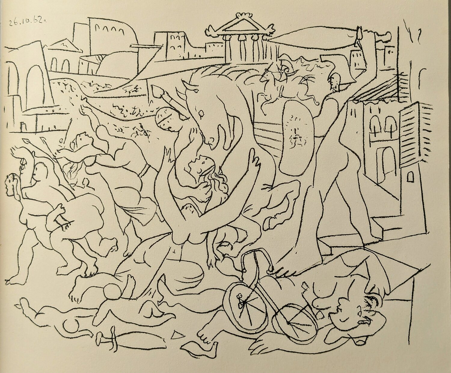 Enlevement des Sabines-Original Lithograph, 1963 Pablo Picasso Werk auf Papier zu verkaufen