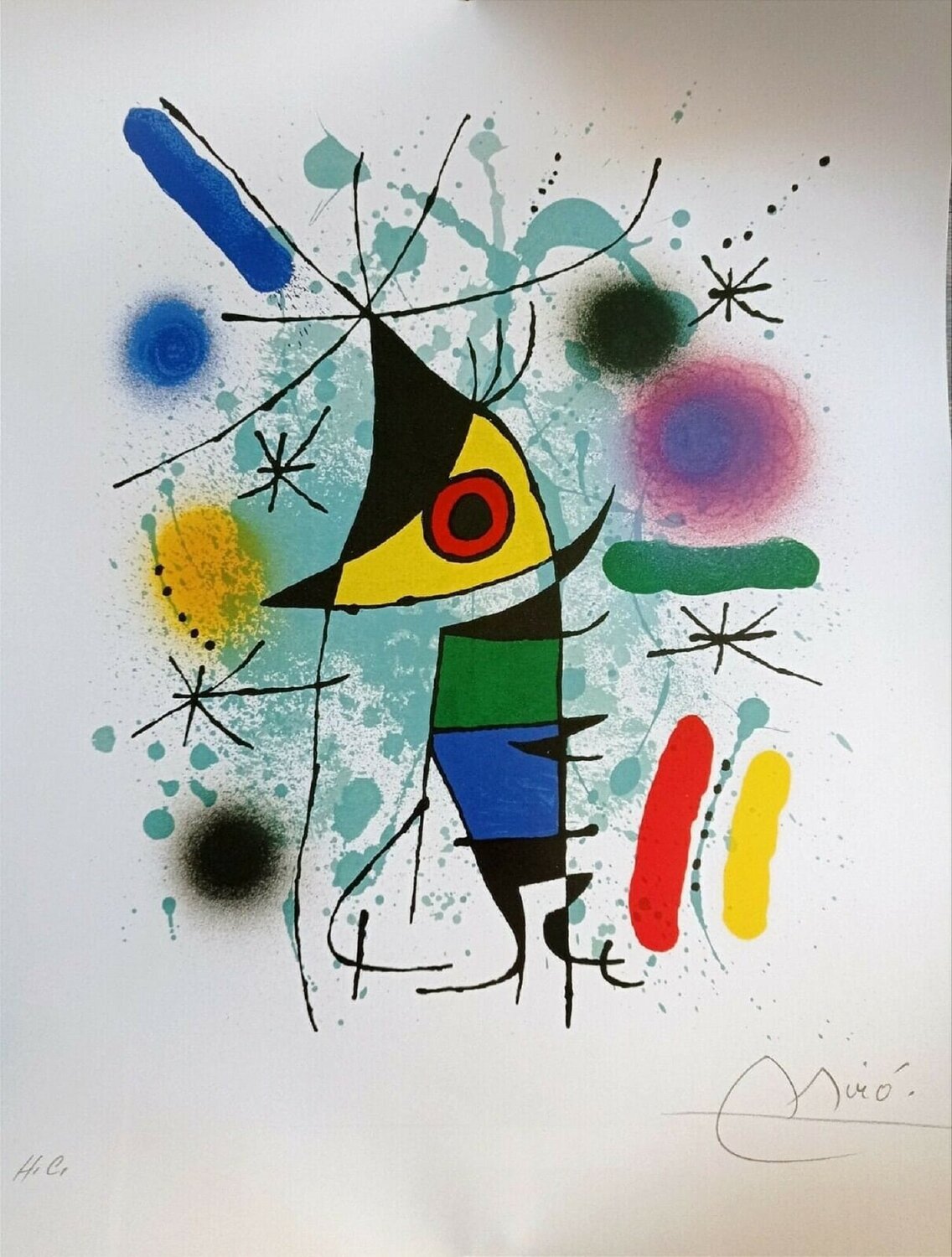 Surrealist Composition-beautiful large art impression/museum artprint Miro Minarovych Werk auf Papier zu verkaufen