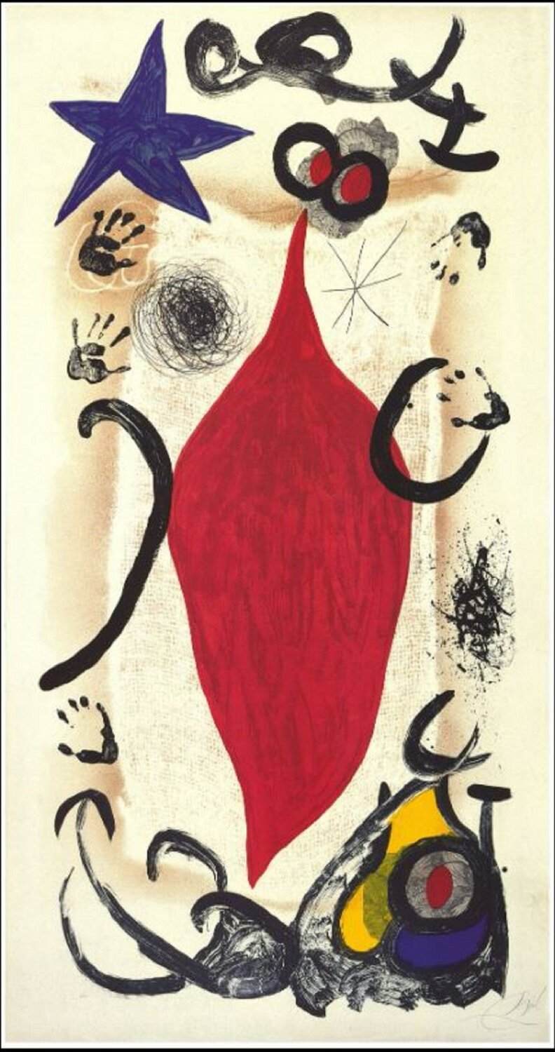 The Great Scale-Print-screen (four-color technique) on vellum paper Joan Miró Werk auf Papier zu verkaufen