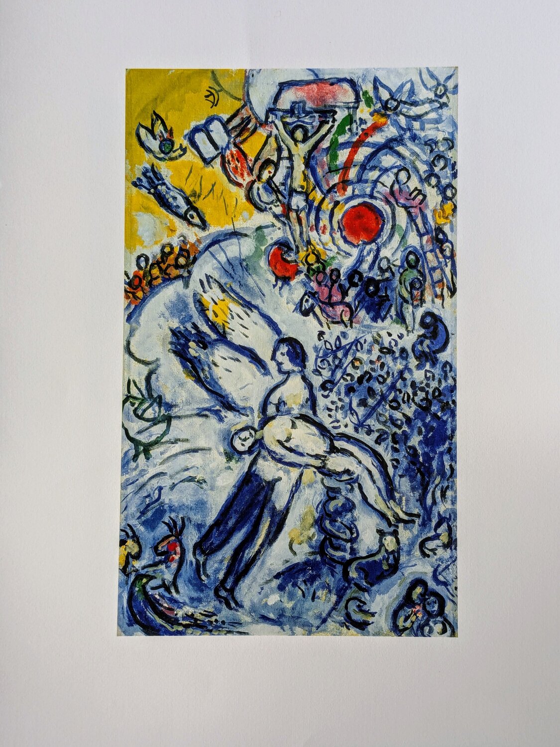 Creation of Man - Lithographic impression in colors, 1986 Marc Chagall Werk auf Papier zu verkaufen
