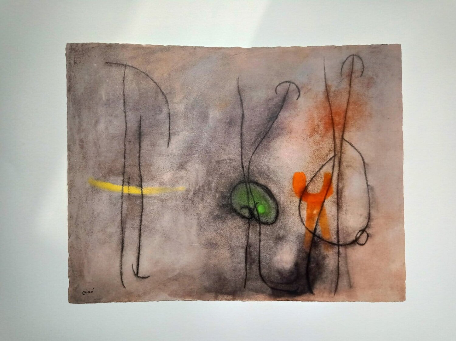 Surrealist composition - Signed Color Lithograph, 1987 Joan Miró