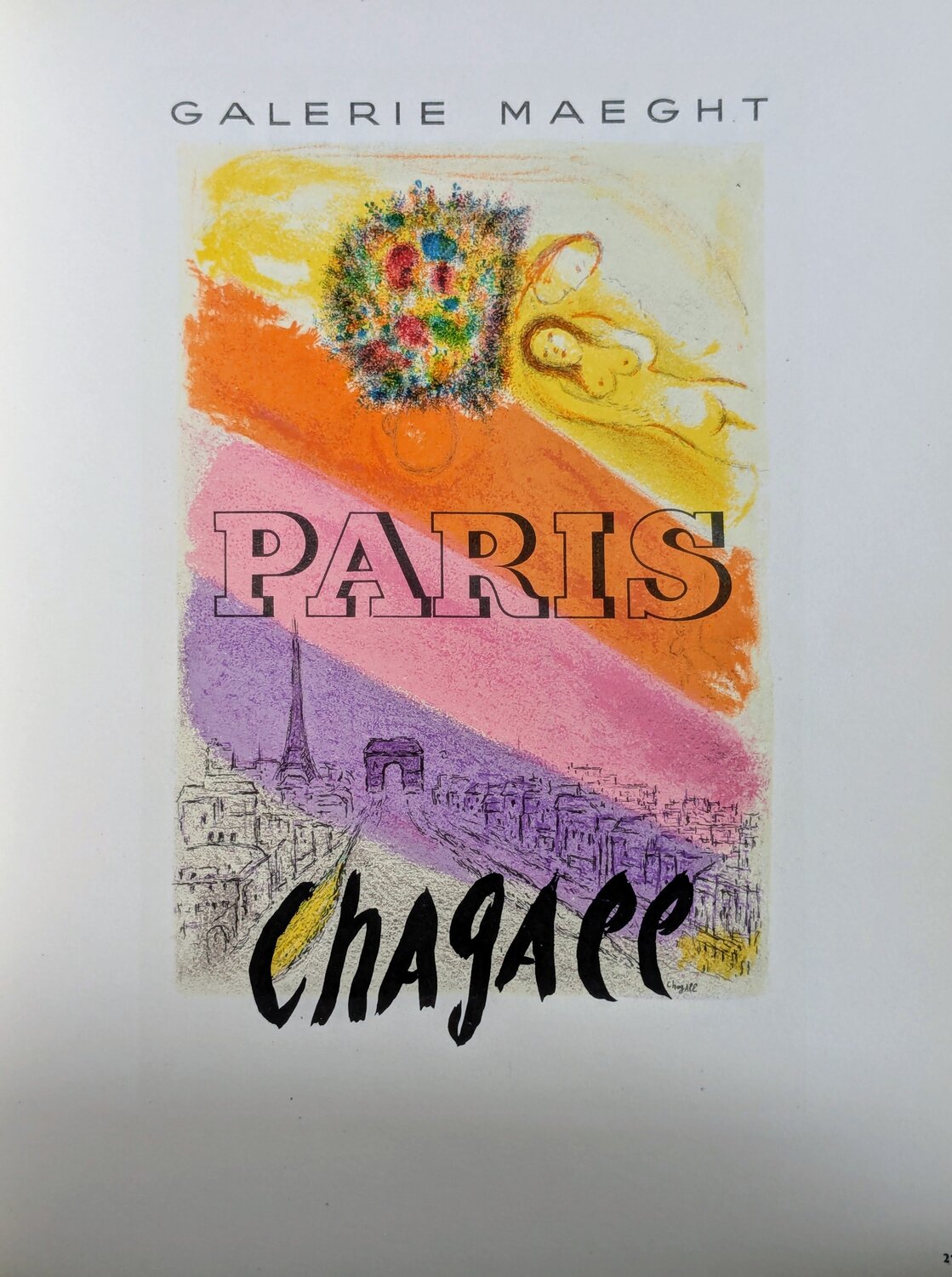 La ville de Paris - Color lithograph, 1959 Marc Chagall