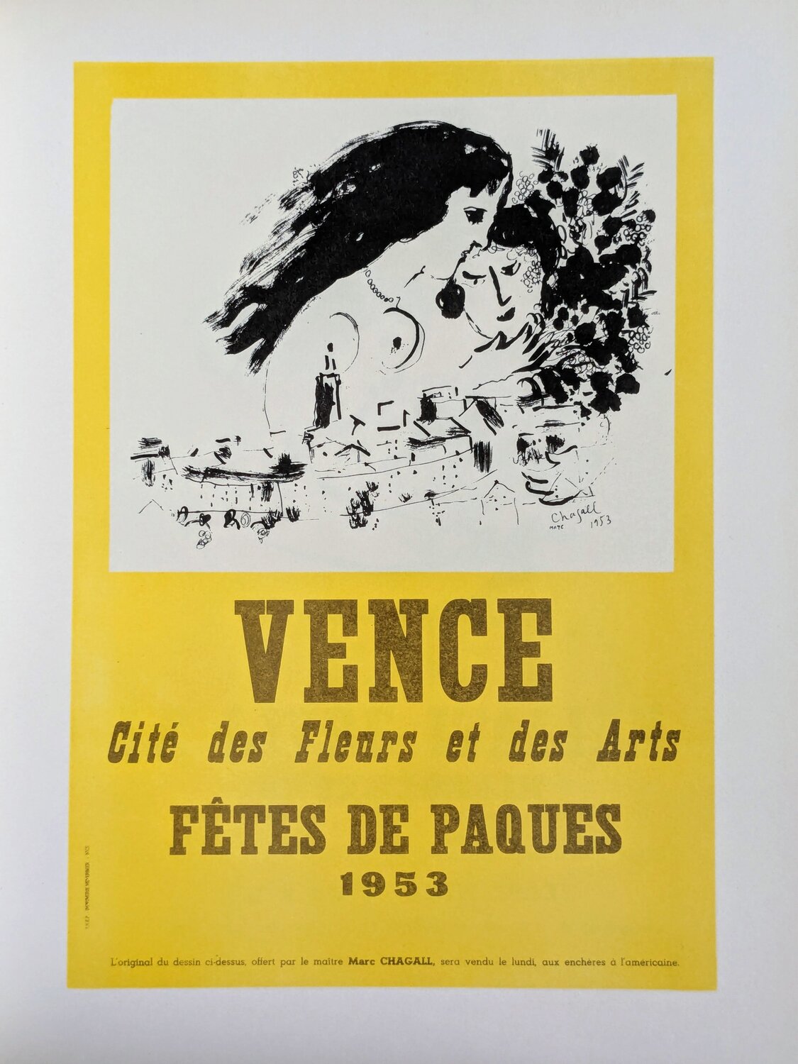 Vence  - Color lithograph, 1959 Marc Chagall