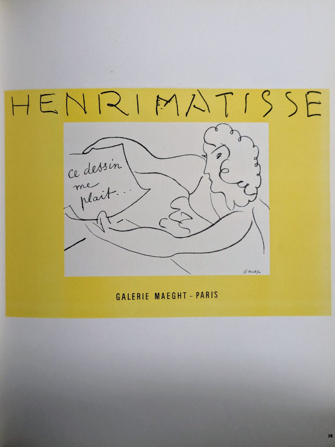 Ce dessin me plait...  - Color lithograph, 1959 Henri Matisse Werk auf Papier zu verkaufen