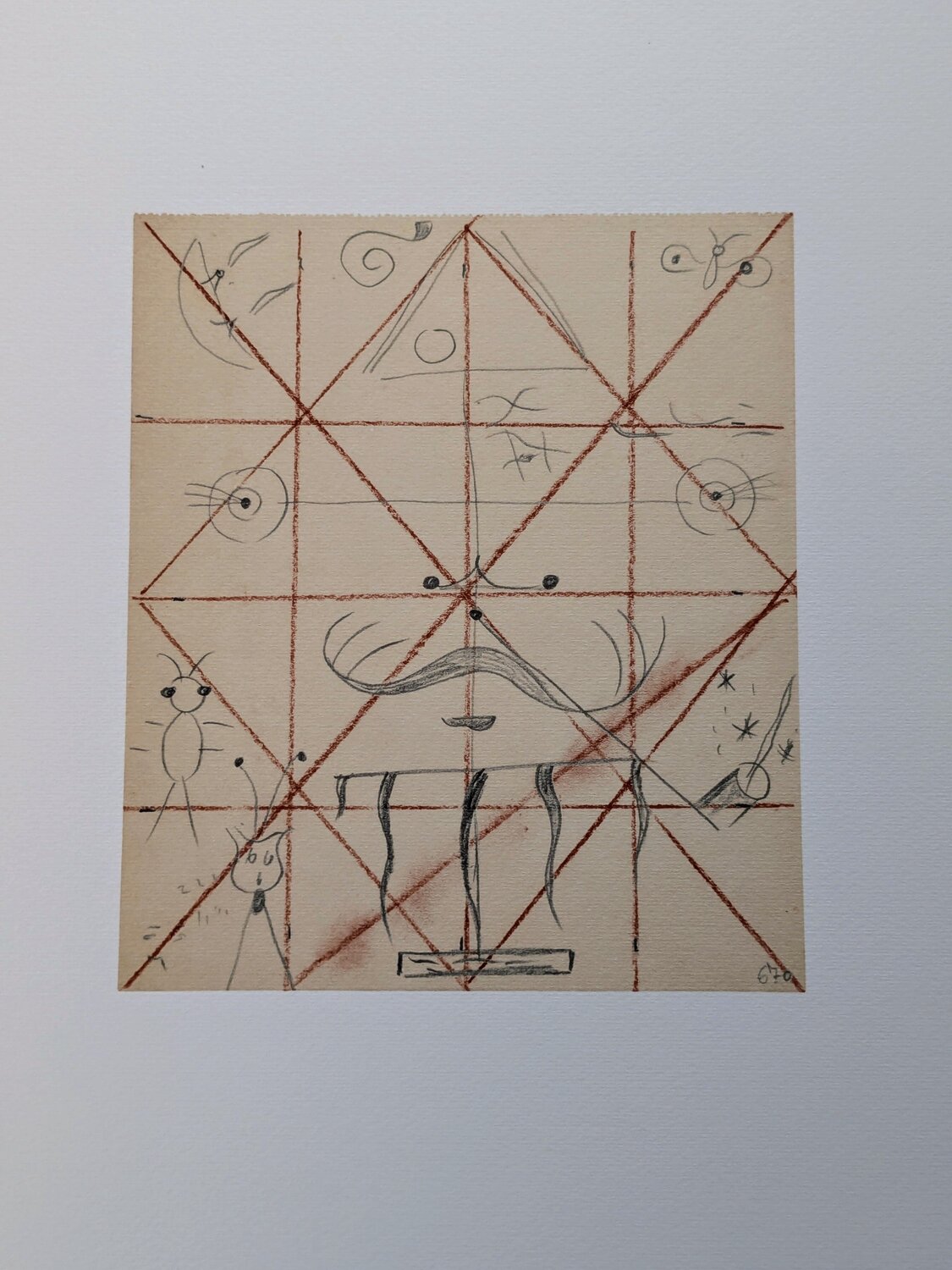 Study for peasant head - Limited edition Lithograph, 1987 Joan Miró