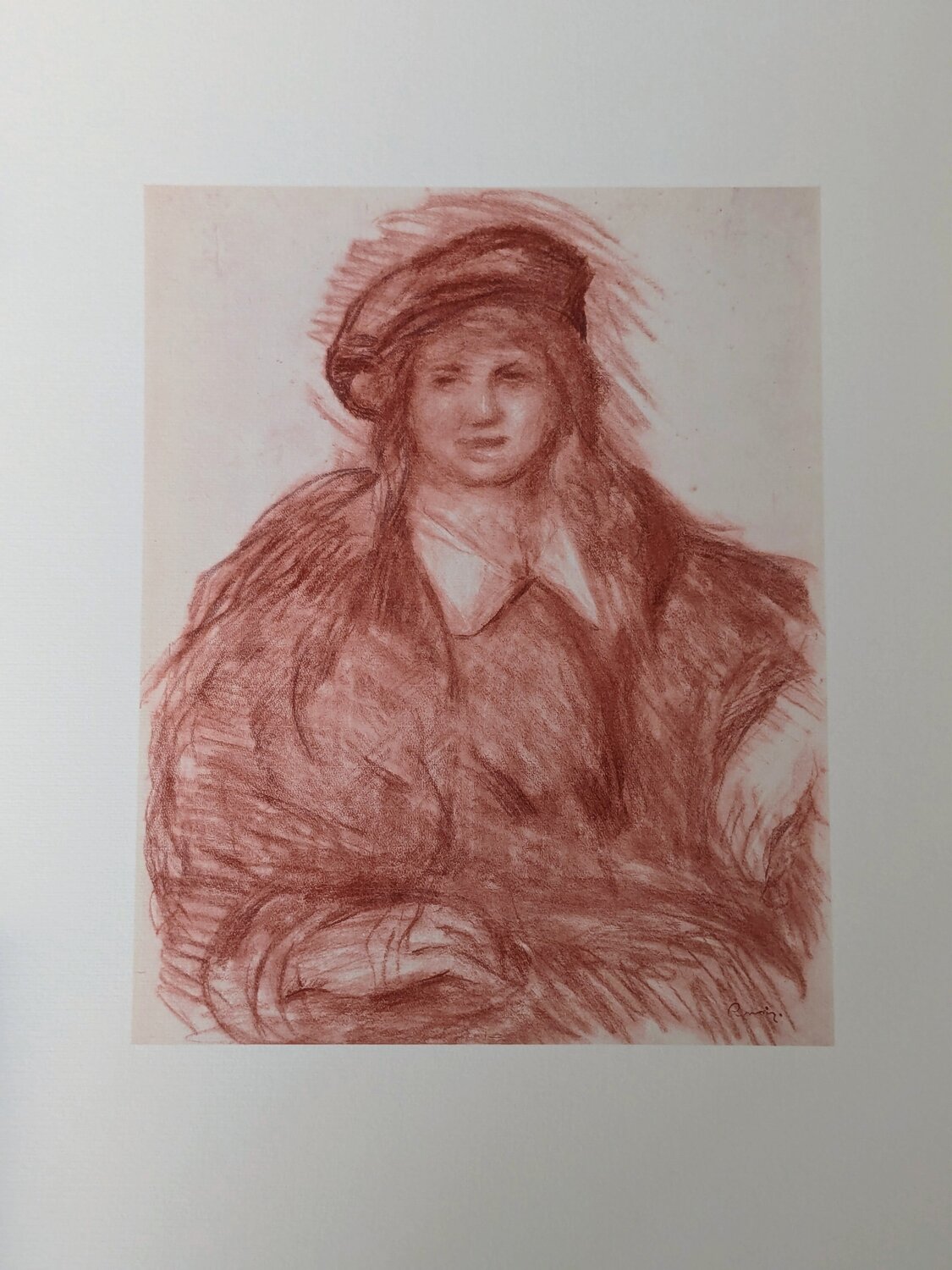 Portrait  - Limited edition color lithograph Pierre-Auguste Renoir