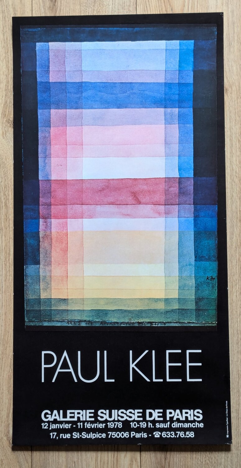 Absteaction in colors, Vintage offset lithographic poster, 1978 Paul Klee Werk auf Papier zu verkaufen