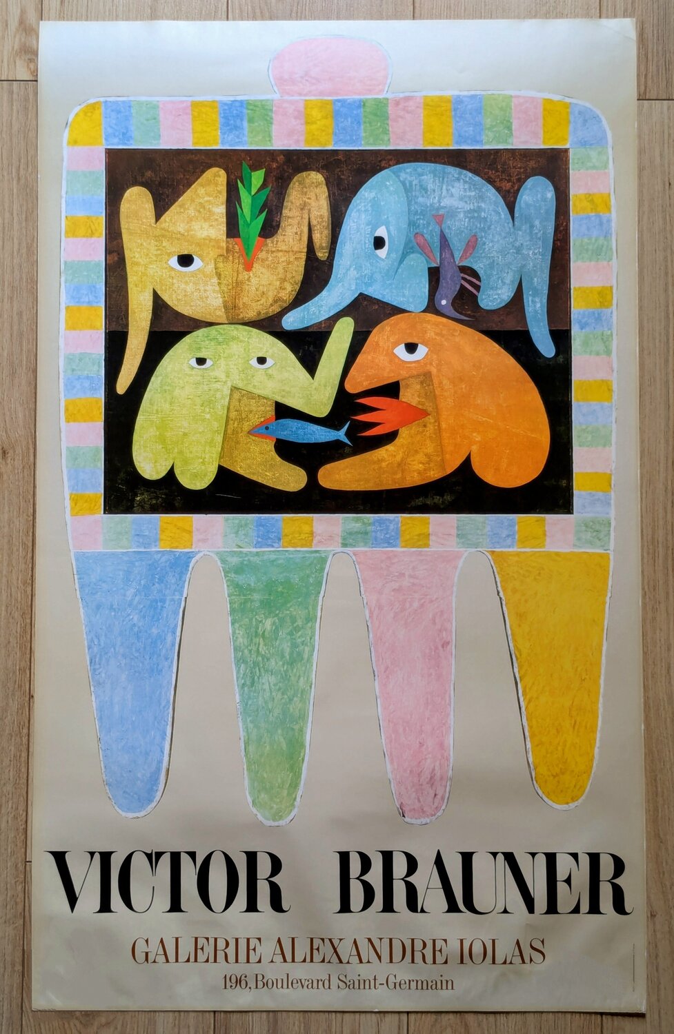 Surrealist Characters - Original lithographic poster, 1970's / Dada / Surrealism Victor Brauner Werk auf Papier zu verkaufen