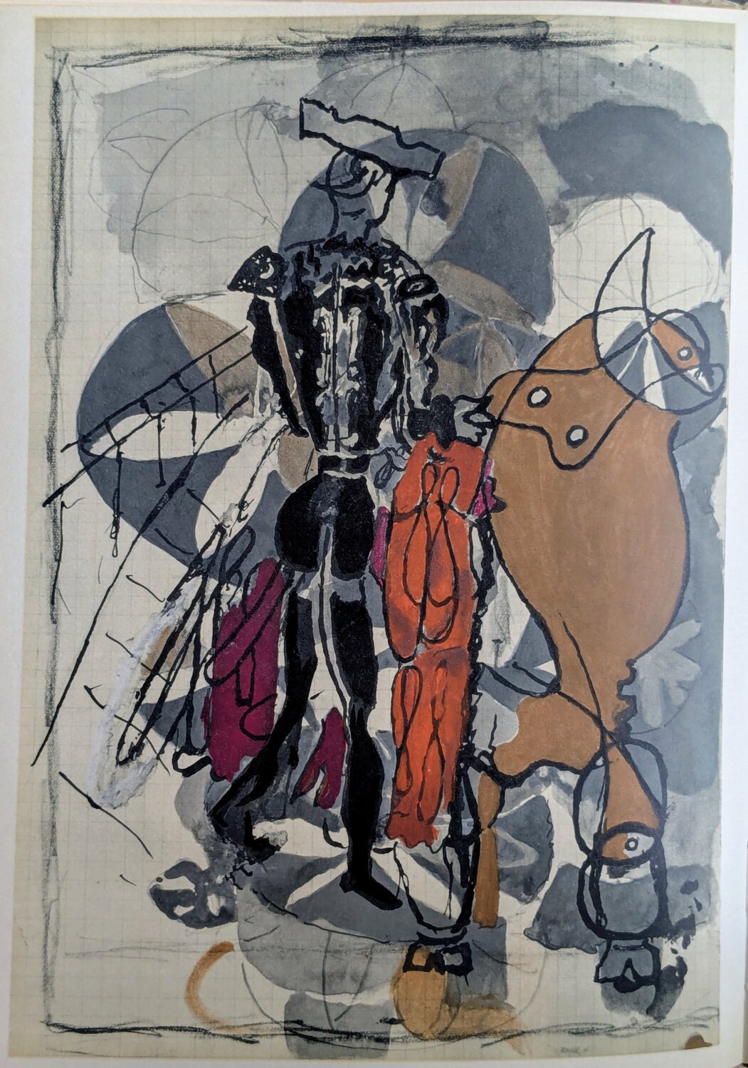 Limited edition Lithograph in colors - Torero, 1955 Georges Braque Werk auf Papier zu verkaufen