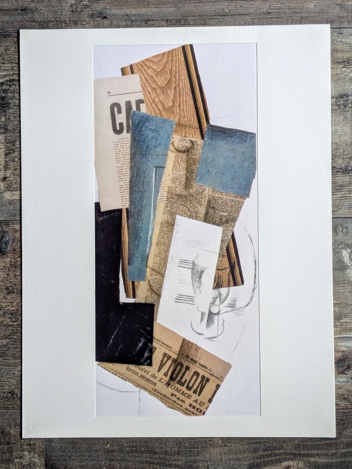 Collage - Phototype on paper, 1962 Georges Braque