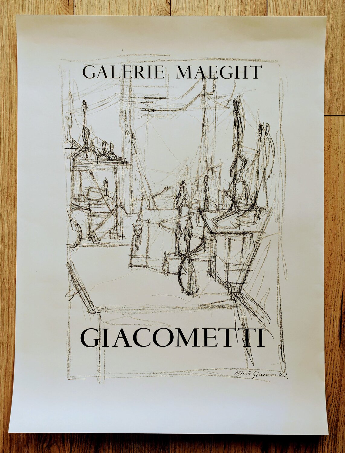 The Artist Workshop - Original Lithographic poster, 1951 Alberto Giacometti Werk auf Papier zu verkaufen