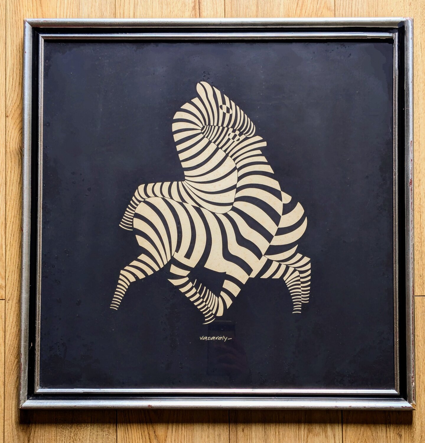 Zebras - Original Signed Serigraph, 1960's / Op Art Victor Vasarely