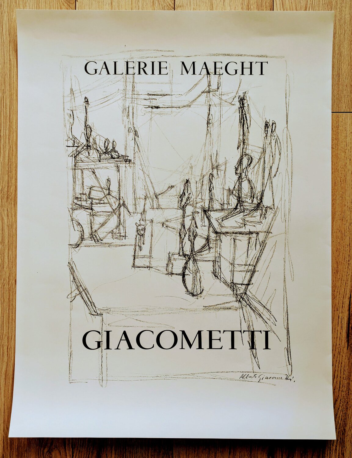 The Artist Workshop - Original Lithographic poster, 1951 Alberto Giacometti Werk auf Papier zu verkaufen