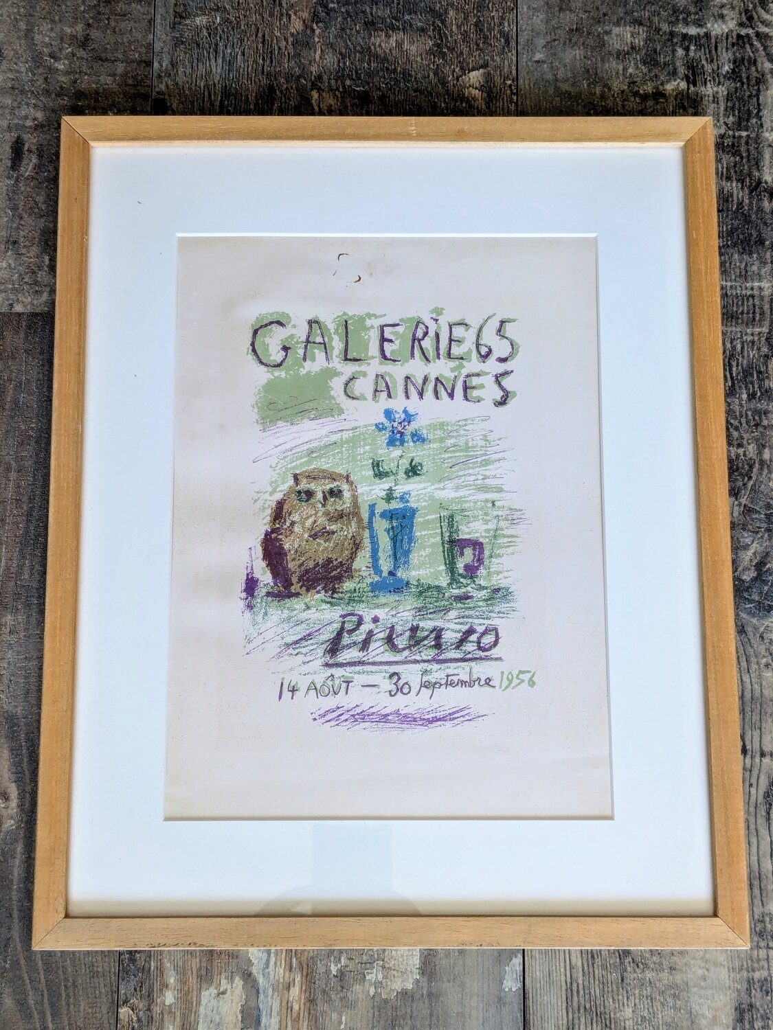 Original Color Lithograph - Cannes exhibition, 1959 Pablo Picasso Werk auf Papier zu verkaufen