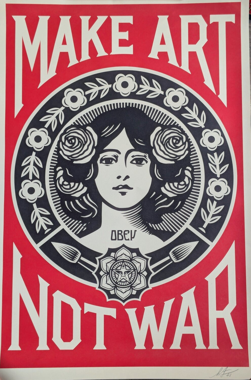 Make Art Not War, Hand-Signed Lithograph Shepard Fairey