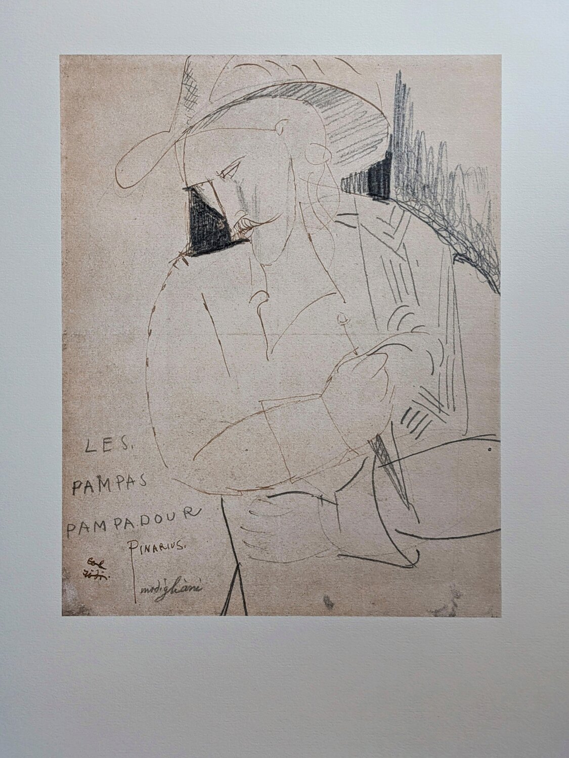 Limited edition photolithograph - Portrait of a man Amedeo Modigliani Druck zu verkaufen