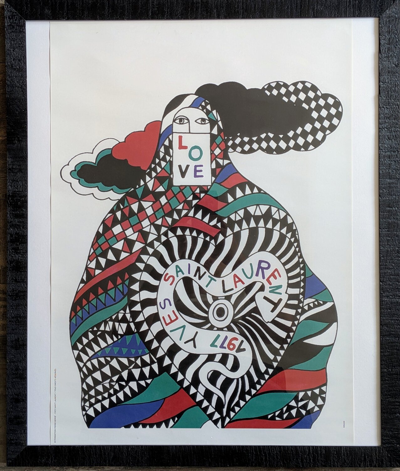 Screen print in colors, 1977 - LOVE, 1977 Yves Saint Laurent Druck zu verkaufen