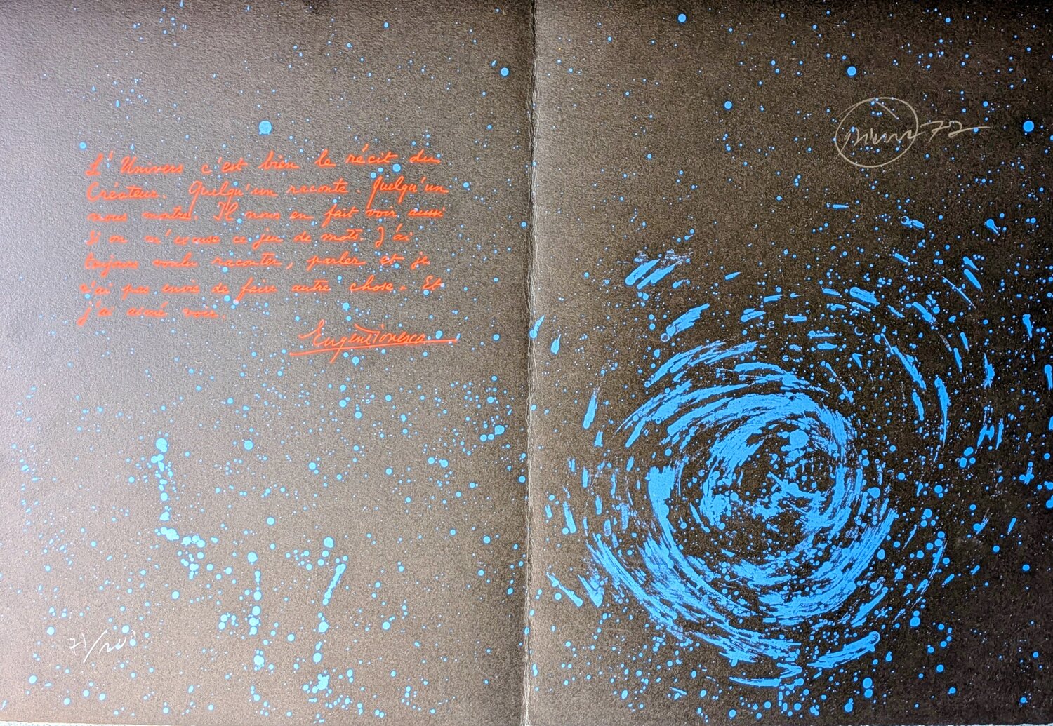 The Universe - Hand-Signed Color Lithograph, 1979 Otto Piene Werk auf Papier zu verkaufen