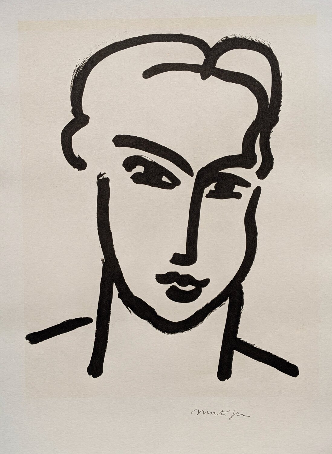 Great Head of Katia - High quality lithographic art impression Henri Matisse Druck zu verkaufen