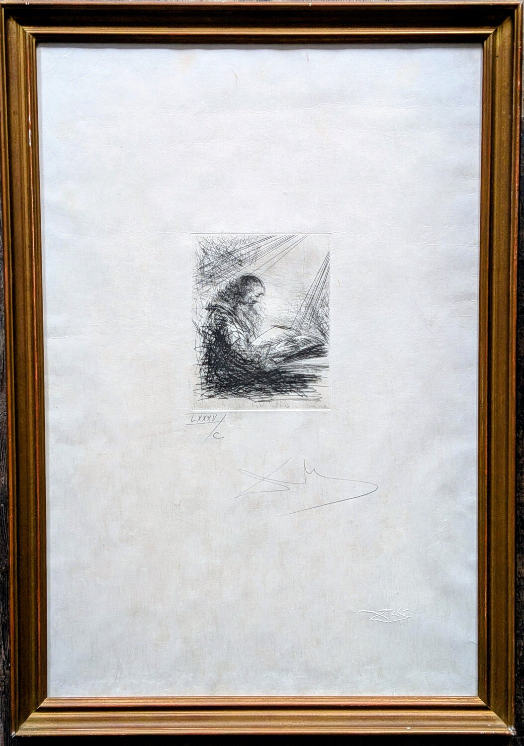 Salvador DALI - Hand-Signed Original Etching - Faust Reading, 1969 Salvador Dalí Werk auf Papier zu verkaufen