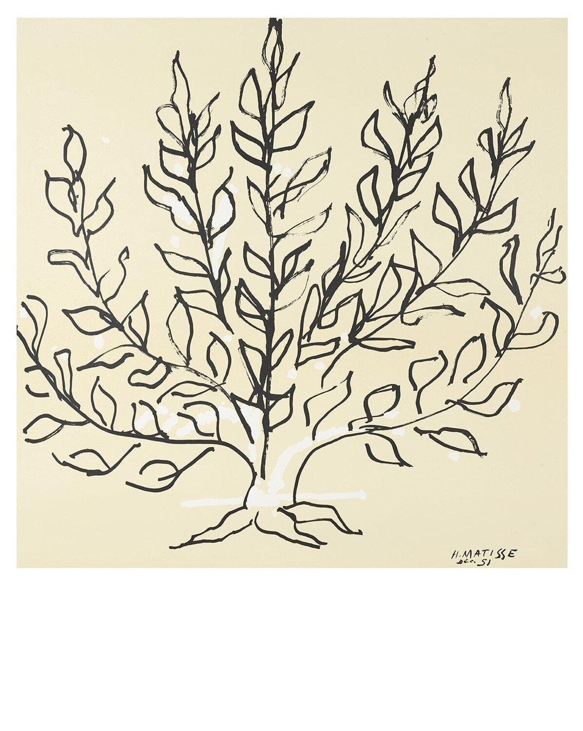 Le Buisson - Large plate signed lithograph, after Matisse artwork from 1950s Henri Matisse Opera su carta in vendita