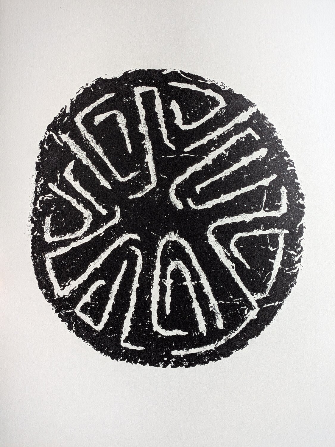 Abstraction in Black and White - Original Lithograph, 1974 Raoul Ubac Werk auf Papier zu verkaufen