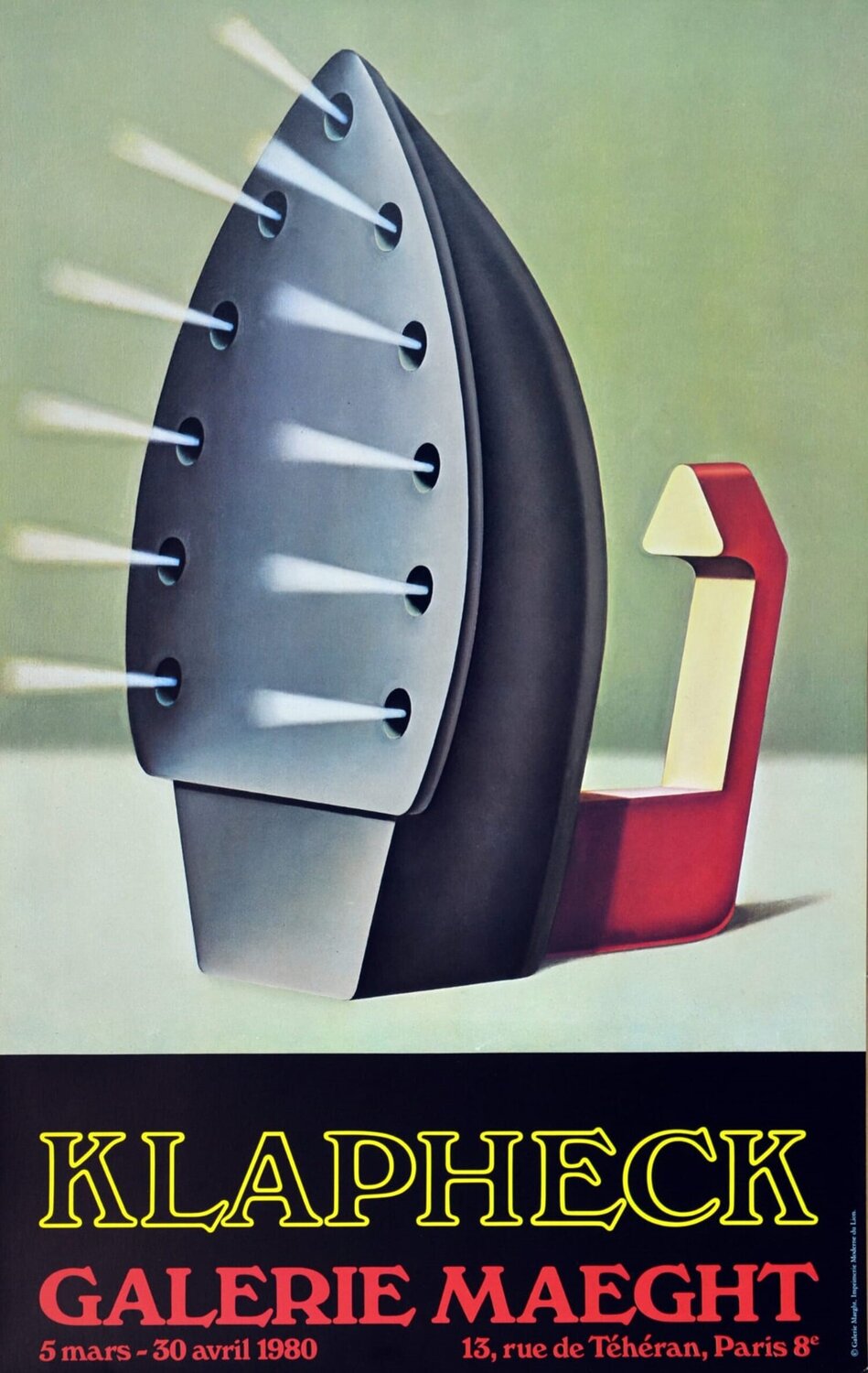 Klapheck- Vintage original poster in offset lithograph, 1980 Konrad Klapheck Werk auf Papier zu verkaufen