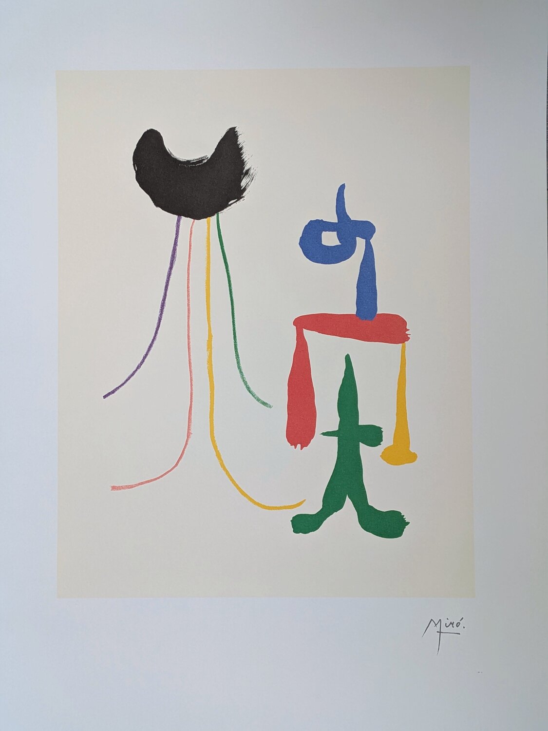 Lithograph in colors - Surrealist Couple Joan Miró Werk auf Papier zu verkaufen