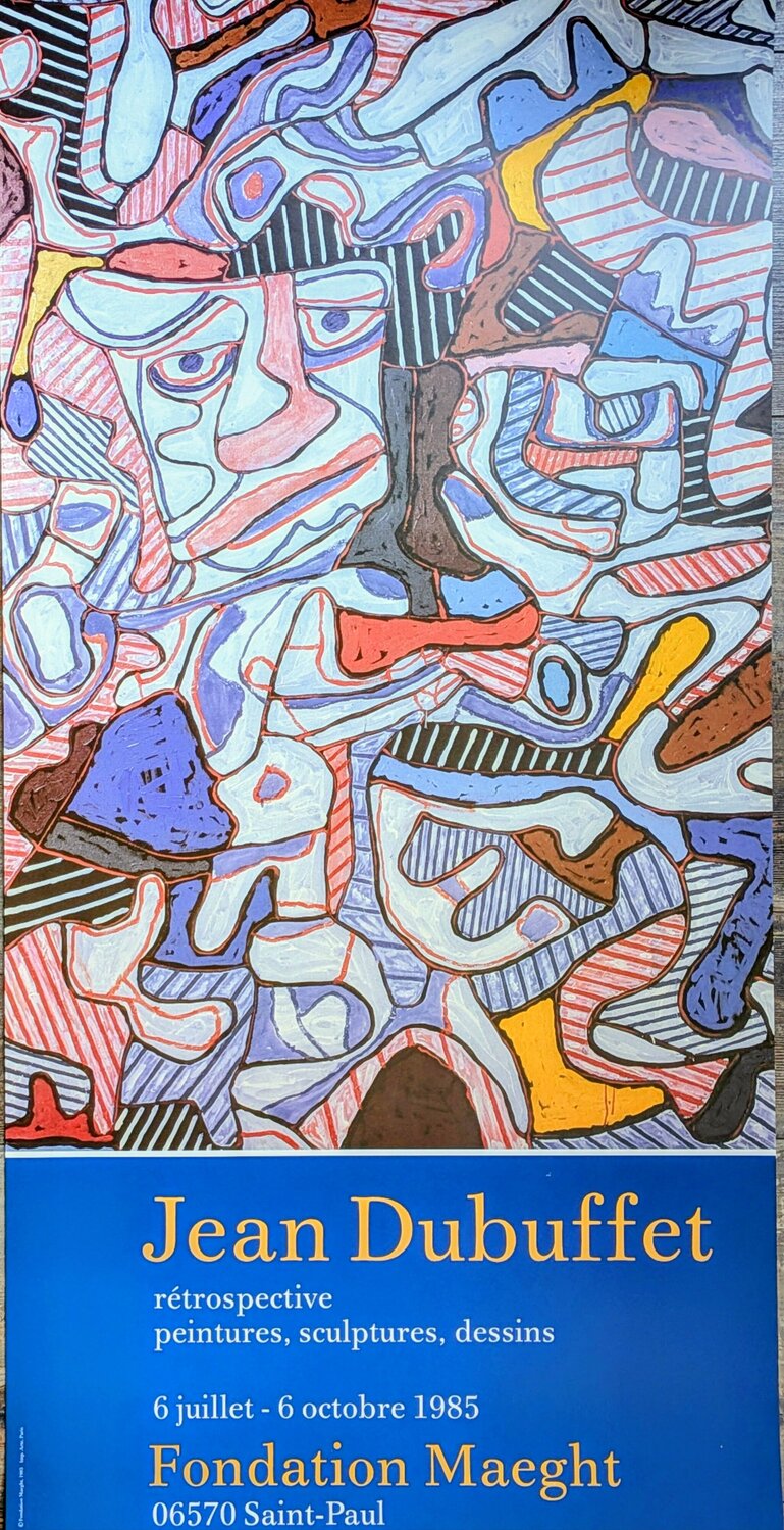 Jean Dubuffet - Vintage original poster in offset lithograph, 1985 Jean Dubuffet Werk auf Papier zu verkaufen