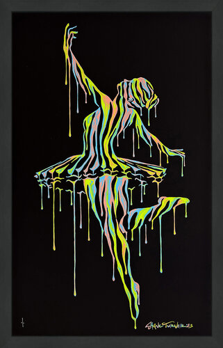 Music in Motion 8.0 (unique 1/1 hand painting on screen print ) di Shane Turner, Pittura in vendita su Singulart