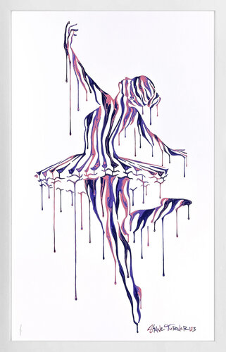 Music in Motion 8.0 (unique 1/1 hand painting on screen print ) di Shane Turner, Pittura in vendita su Singulart