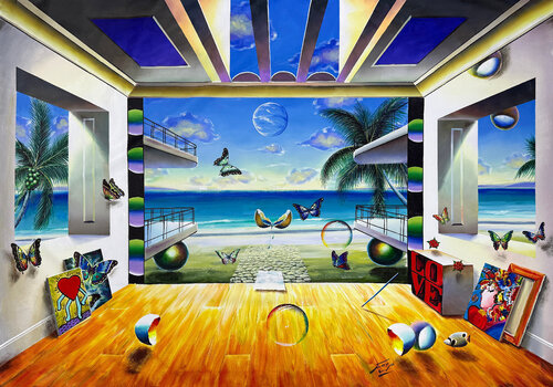 Homage to Pop Art (huge original painting on canvas) by Ferjo, Painting for Sale on Singulart