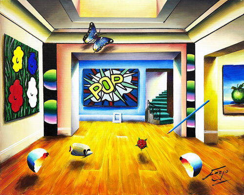 Pop Art Collection (large original painting on canvas) by Ferjo, Painting for Sale on Singulart