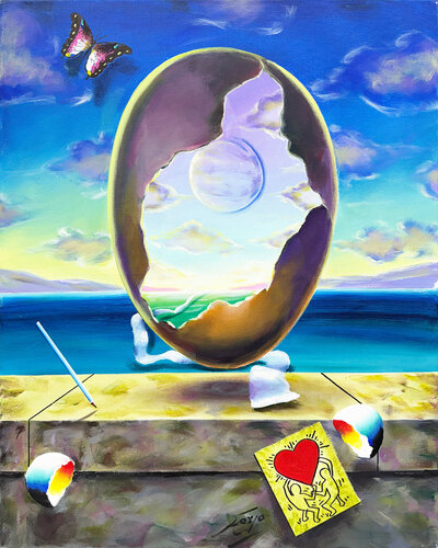 Surrealist View (large original painting on canvas) by Ferjo, Painting for Sale on Singulart