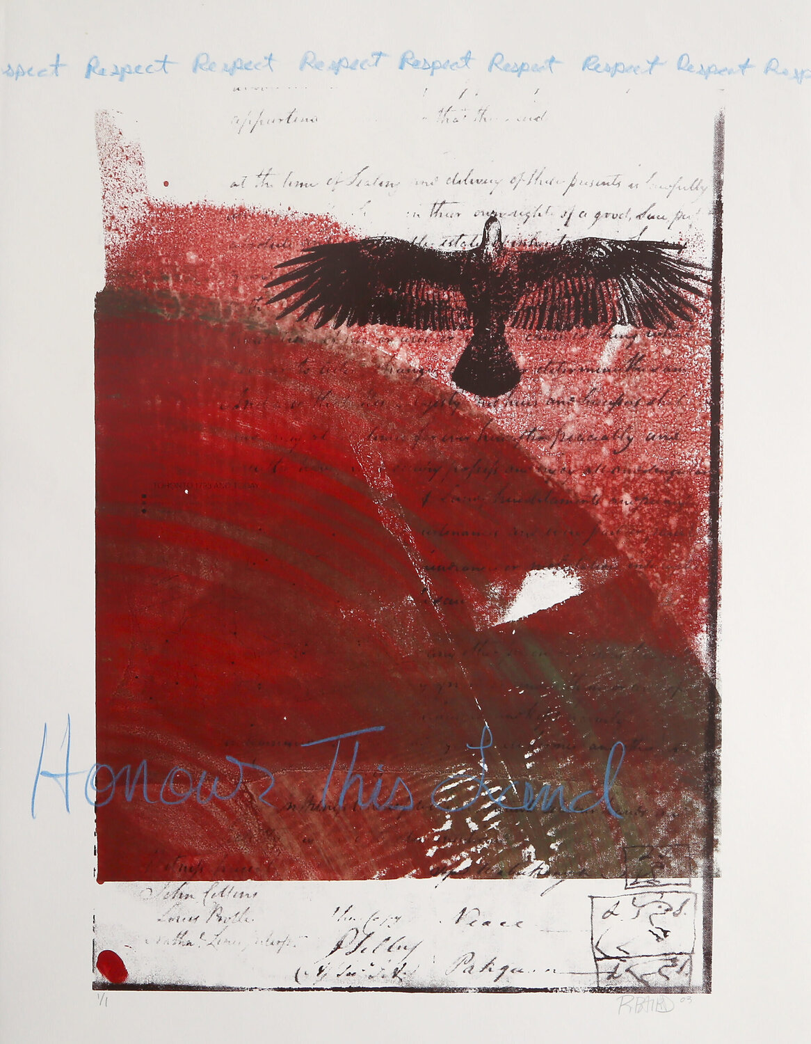 Honour This land Rebecca Baird Stampa in vendita