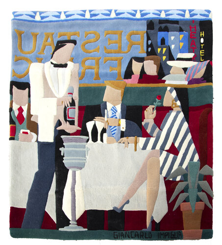 Dinner For Two de Giancarlo Impiglia, Téxtil a la venta en Singulart