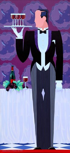 Butler with Tray with Still Life van Giancarlo Impiglia, Schilderij te koop op Singulart