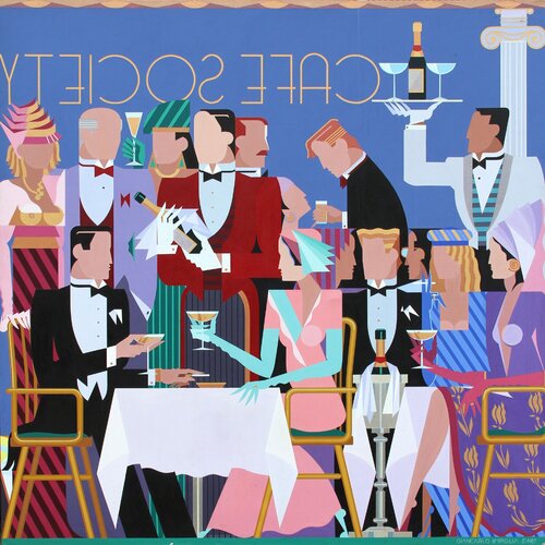 Cafe Society by Giancarlo Impiglia, Painting for Sale on Singulart