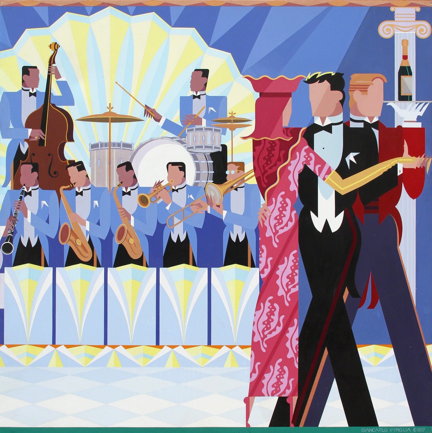 Big Band Giancarlo Impiglia Original painting for sale