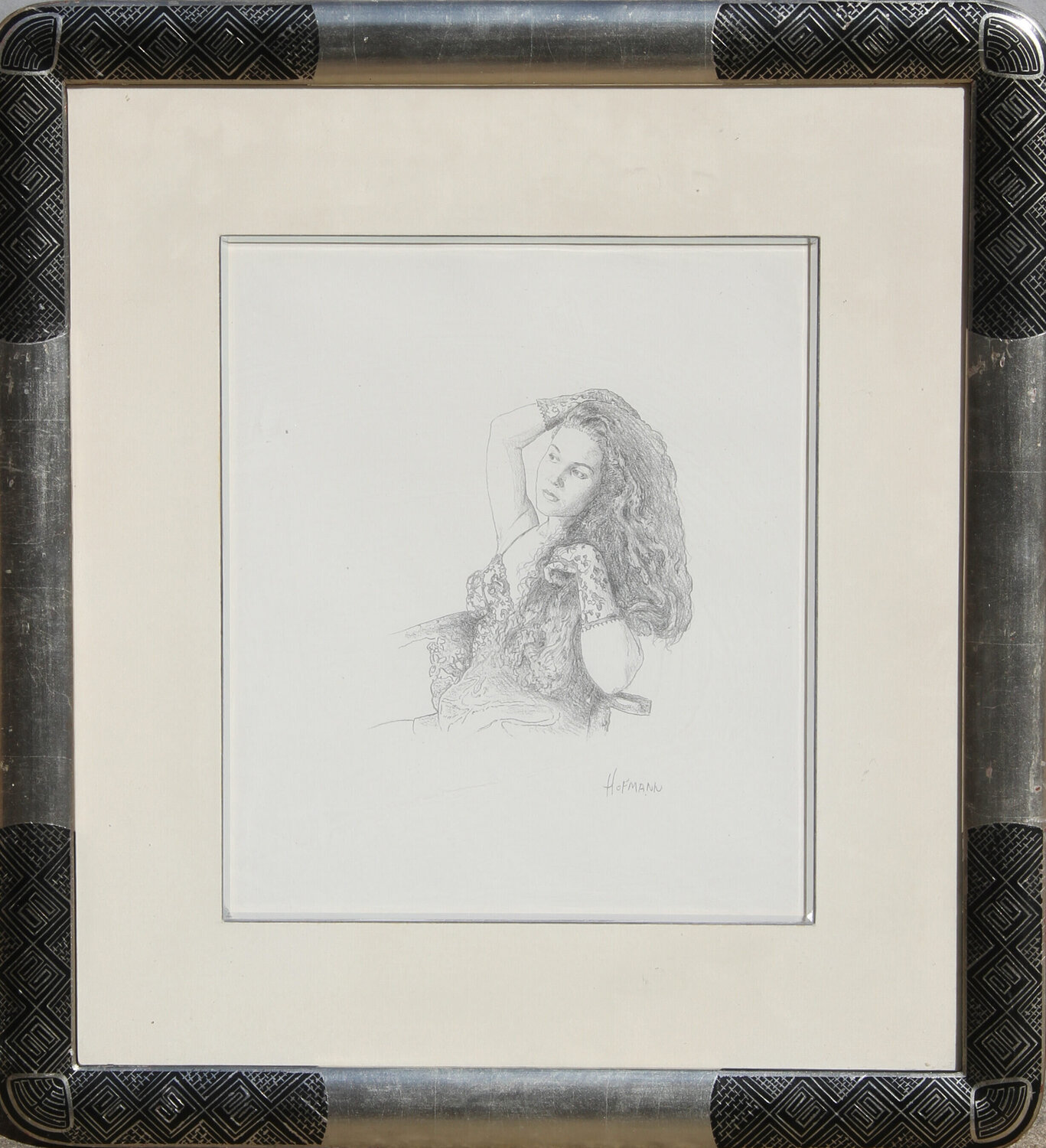 Woman in Lace Douglas Hofmann Work on Paper for sale
