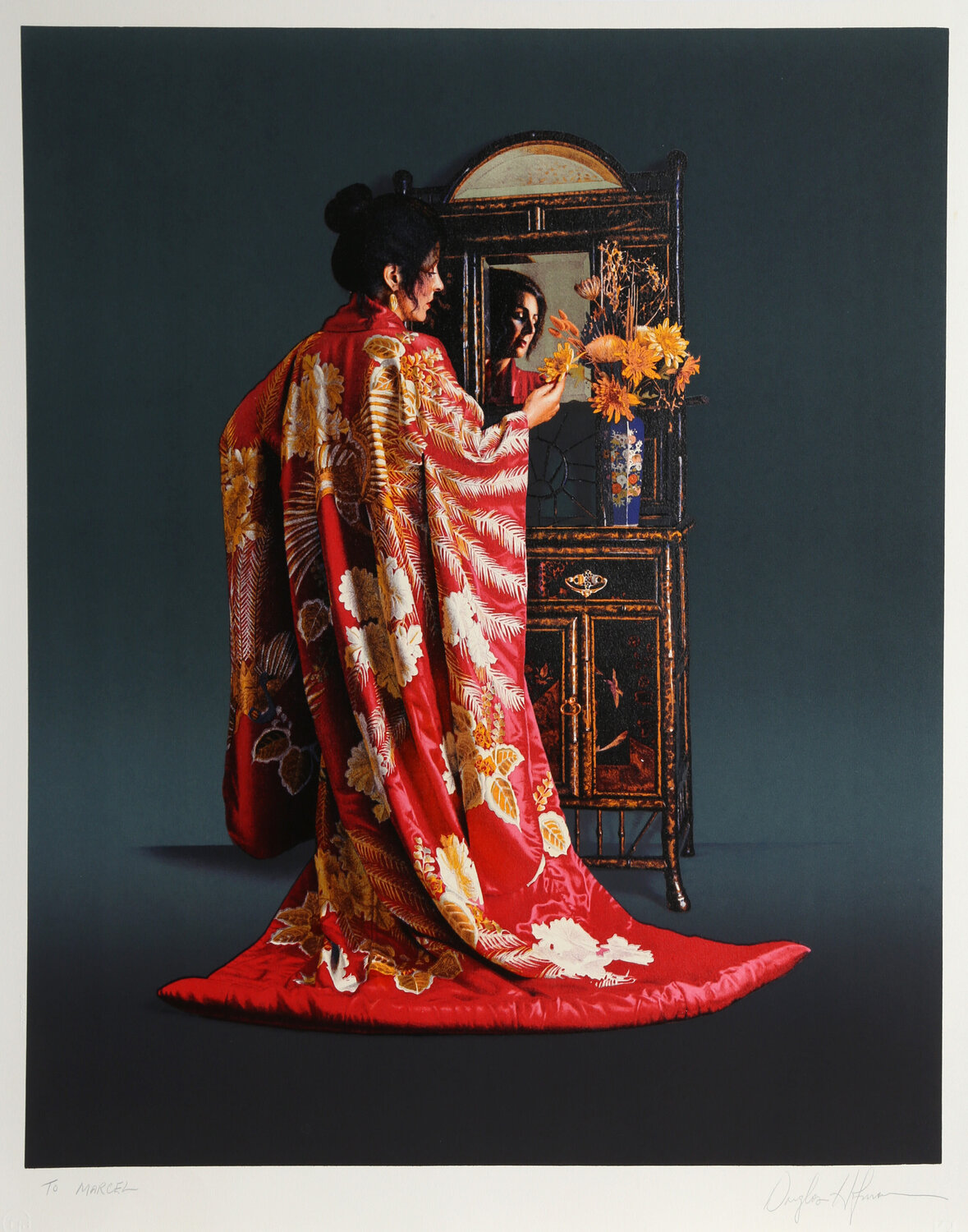 Red Kimono Douglas Hofmann Print for sale