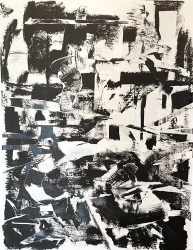 The light shone in darkness di Alistair Tillen, Pittura in vendita su Singulart