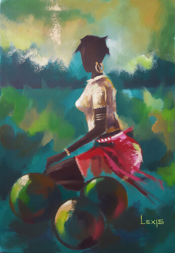 Lady of the moment von Alex Mensah, Malerei kaufen auf Singulart