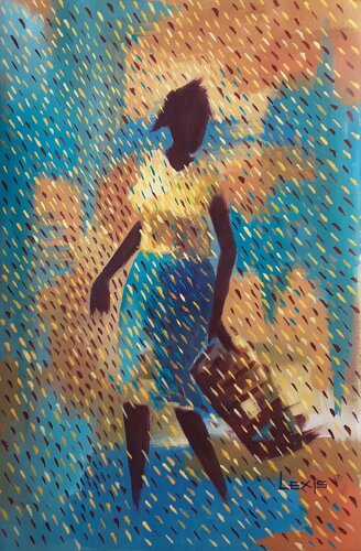 Industrious Woman di Alex Mensah, Pittura in vendita su Singulart