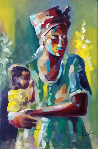 Emotional Bond di Alex Mensah, Pittura in vendita su Singulart